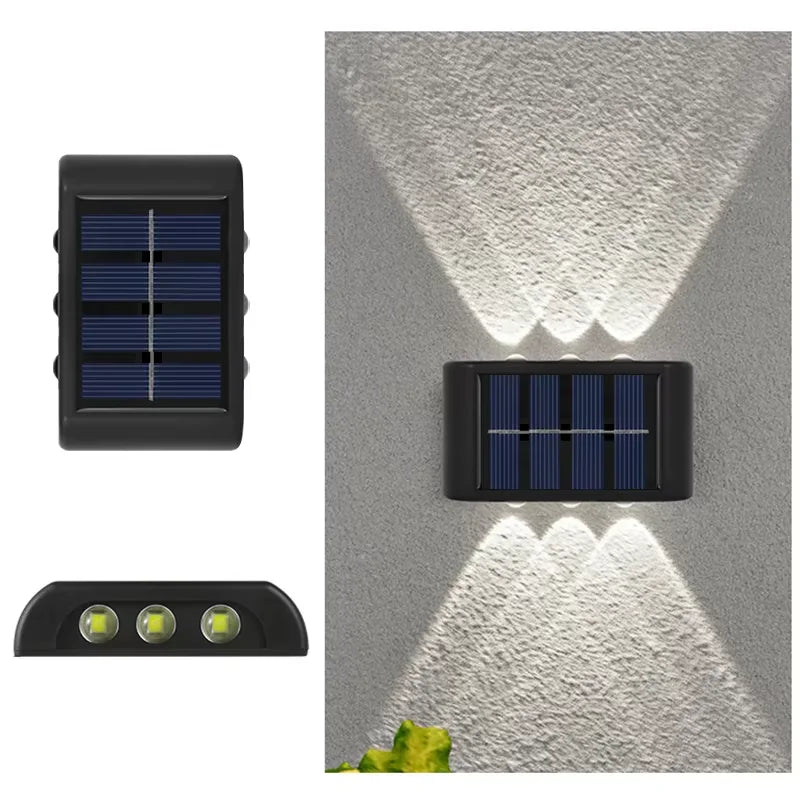 Solar LED Outdoor Wall Light Waterproof Dusk to Dawn Fence Lamp for Garden Yard Porch Pathway Patio Home Decor